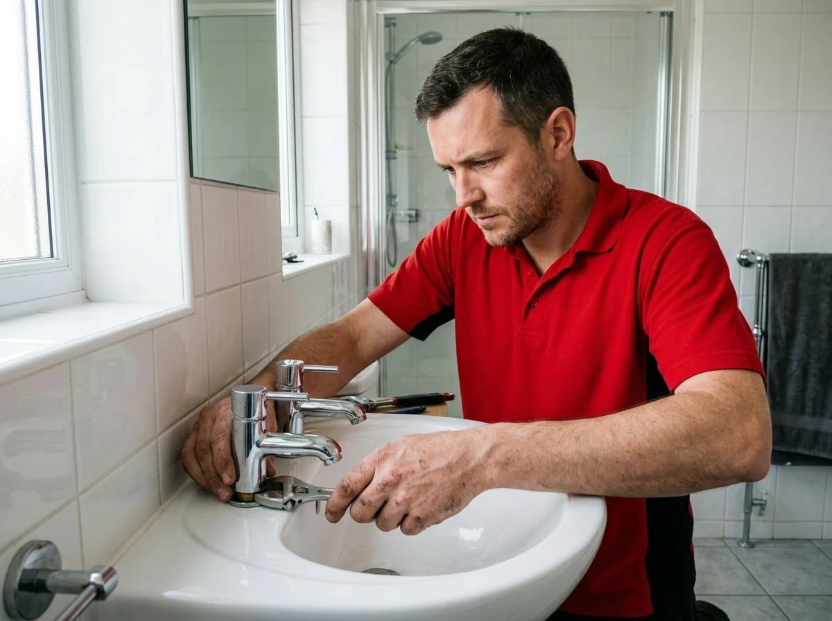 Richmond Plumbers 247 engineer fitting a new bathroom in Richmond